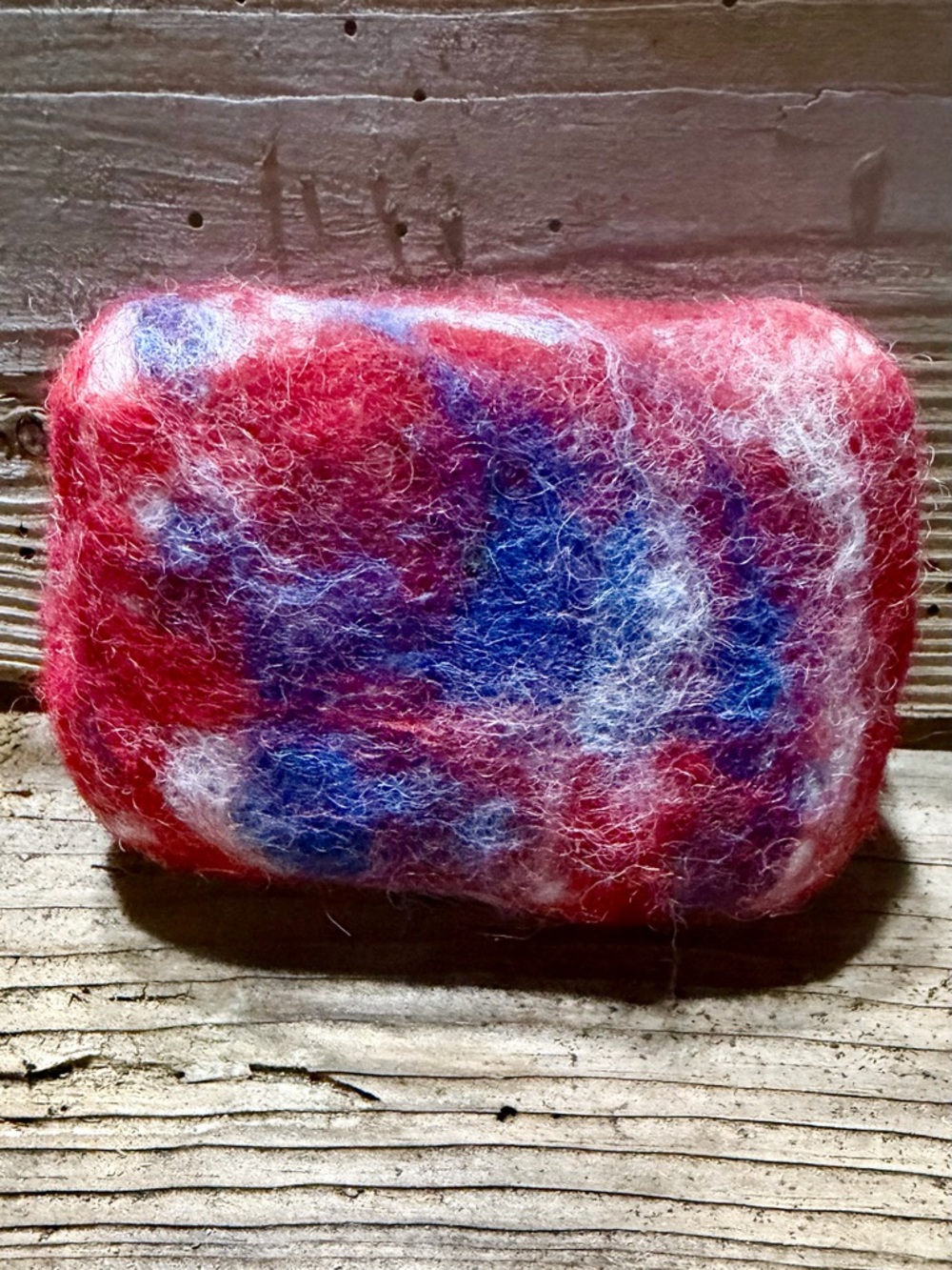 Amish Soap in
Hand-felted Scrubby